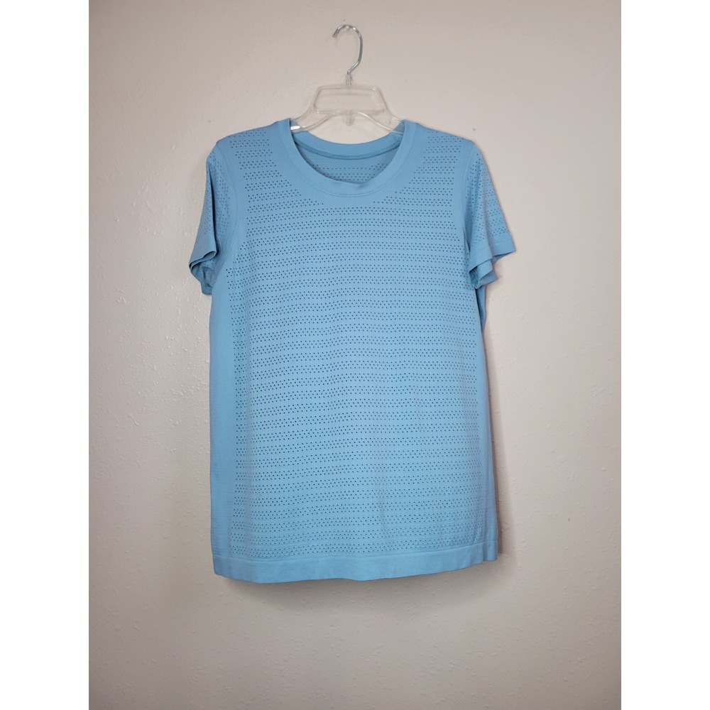 LULULEMON Breeze Mesh‎ Blue Shirt Workout Gym Breathable